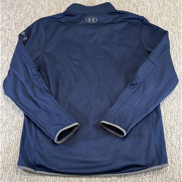 Under Armour ColdGear Reactor Thermal 1/4 Zip Pullover Mens Medium Blue Pockets - Picture 5 of 9